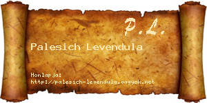 Palesich Levendula névjegykártya